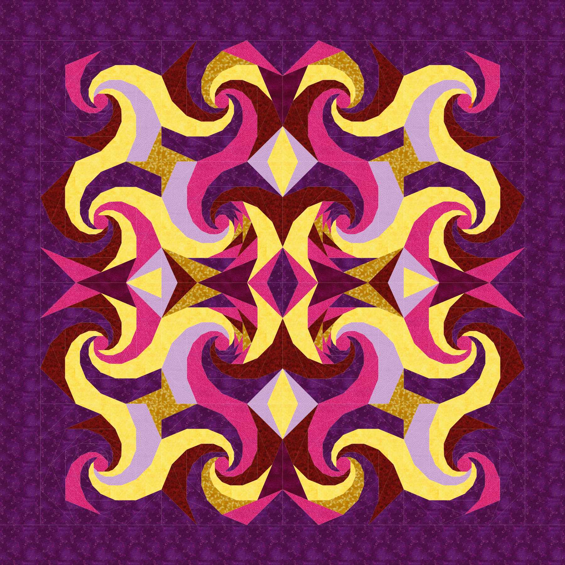 Ribbons & Fountains & Stars, Oh My! with Painless Paper Piecing