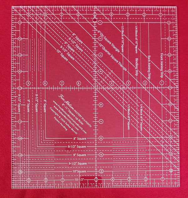 How to Use the Free-Motion Mastery in a Month Square-Up Ruler - RaNae ...