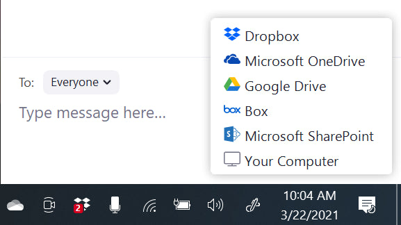 Using Zoom's File Transfer function to share documents in a meeting