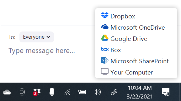 Using Zoom's File Transfer function to share documents in a meeting