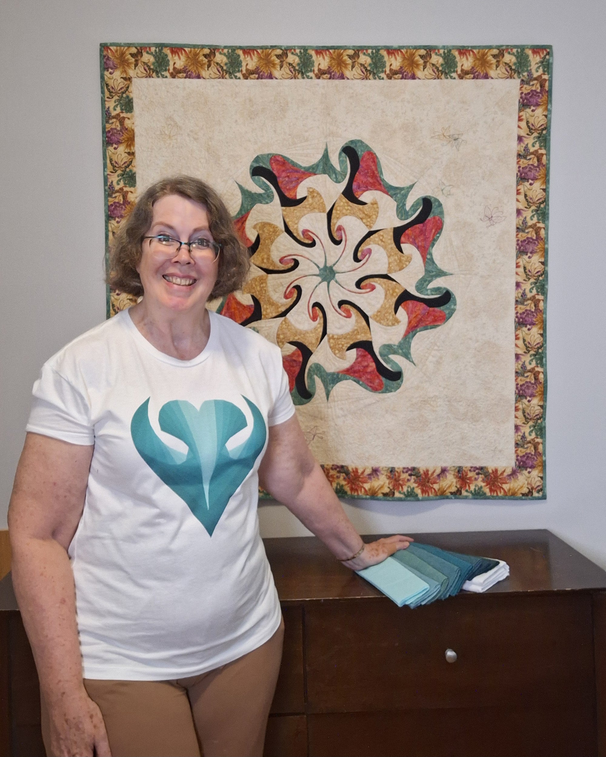 Ovarian Cancer Awareness Teal Heart T-Shirt 💙
