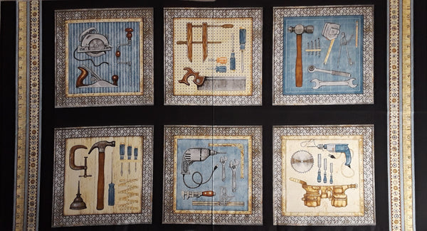 Dad's Woodworking Shop Panels & Pattern - RaNae Merrill Quilt Design