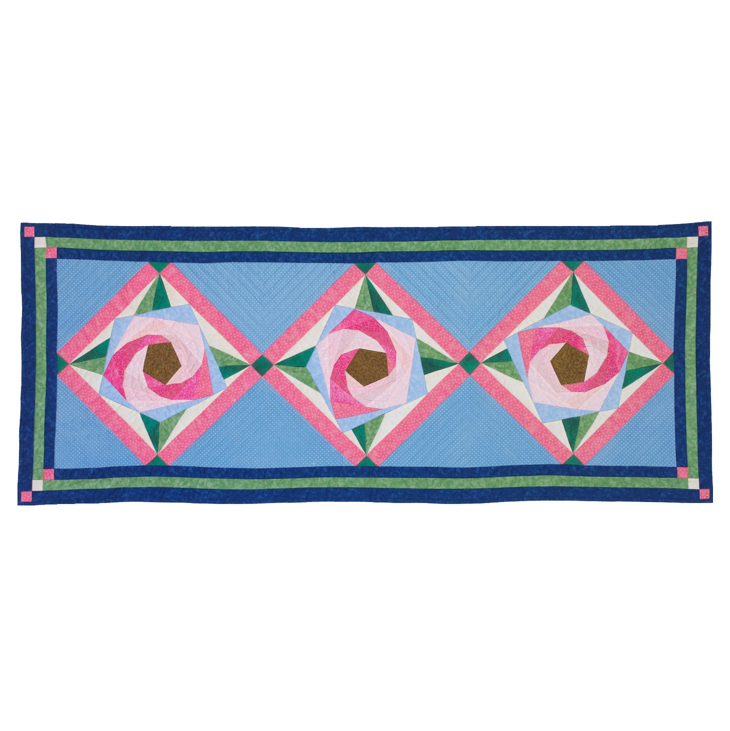 Spiral Rose Block with Painless Paper Piecing